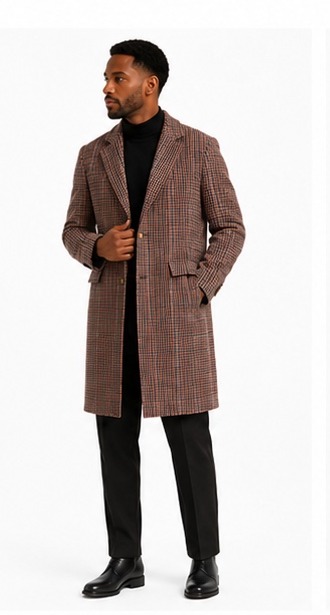 Sassywood Signature Overcoat — Side View
